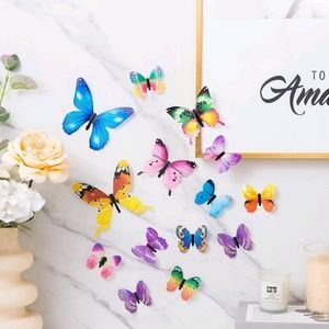3D Butterfly Stickers (multi color)